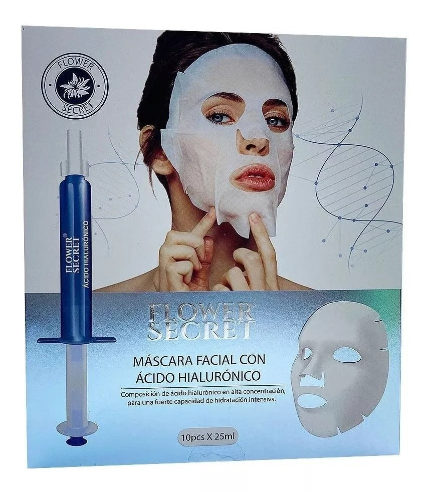 Máscara facial con ácido hialurónico