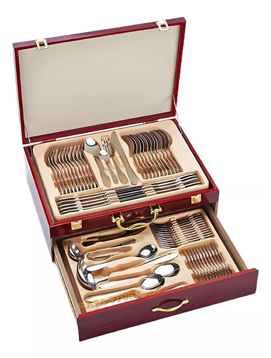 Set De Cubiertos 72 Pzs De Acero Inox