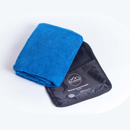 Toallon MicrofibraTerry Azul Pro Outdoor