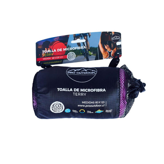 Toalla Microfibra Terry Morada